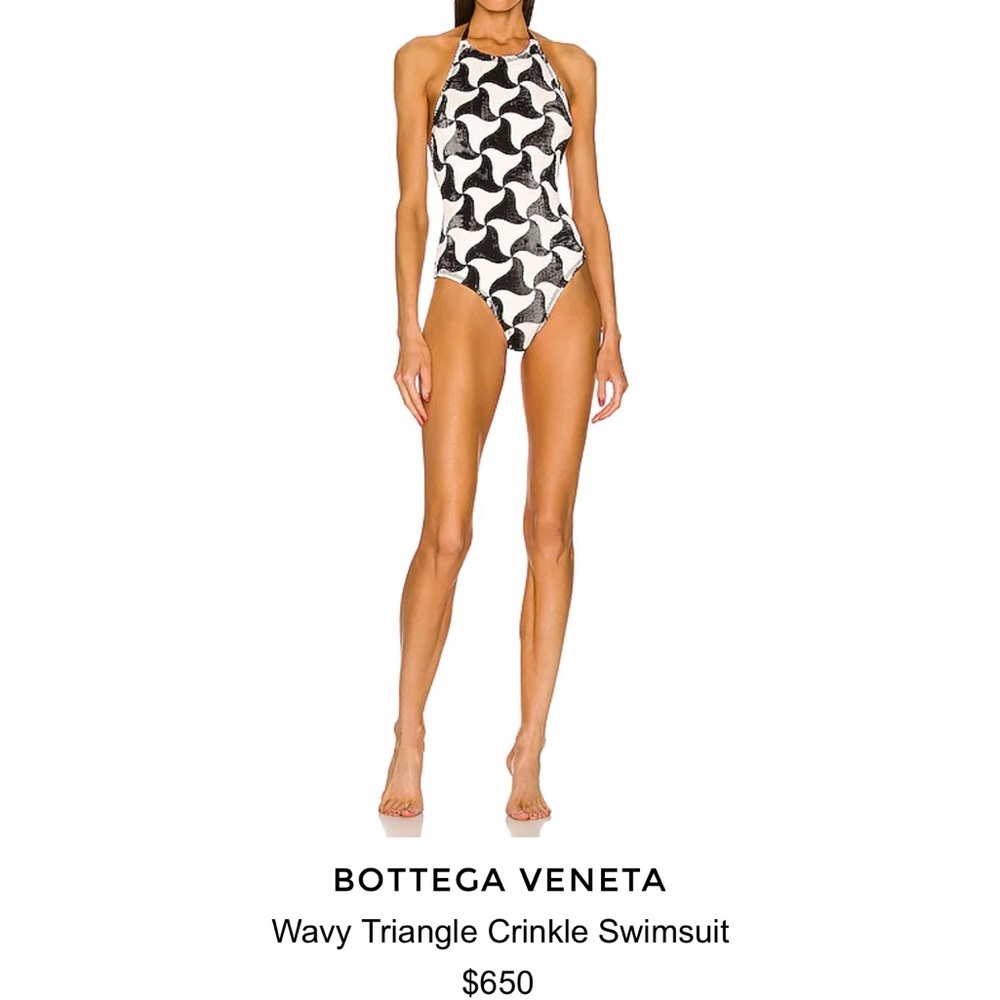 Bottega veneta wavy triangle crinkle swimsuit